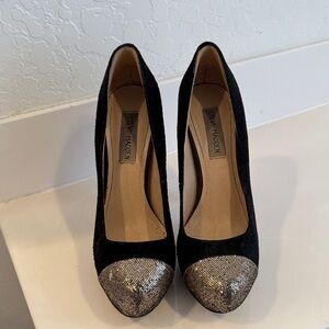 Steve Madden Black Heels with Silver Accents